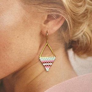 ‼️PRICE DROP‼️ Little Cupcakes Handwoven Miyuki Seed Bead Earrings